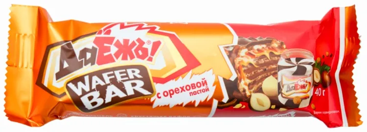 Конфеты батончик TM ESSEN Даёжь! Wafer Bar c ореховой пастой 40 г