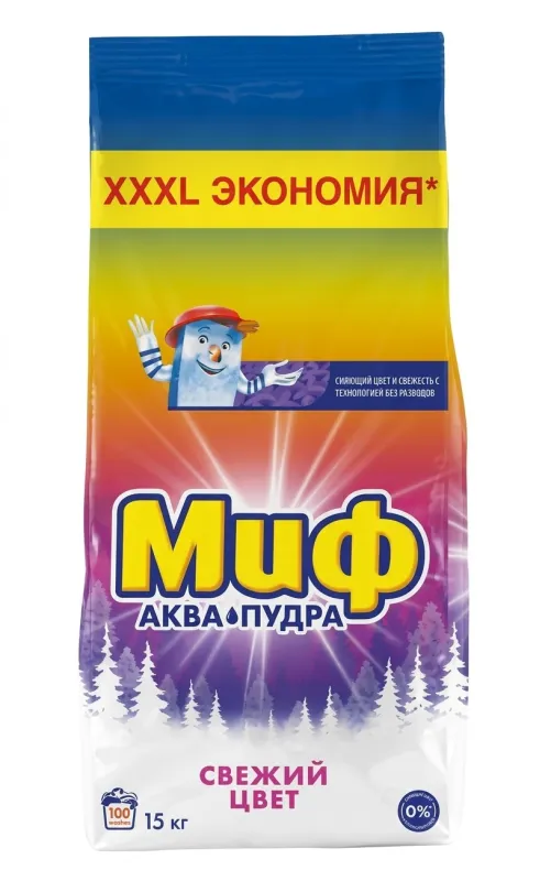 Стиральный порошок Миф автомат "Свежий Цвет" 15 кг