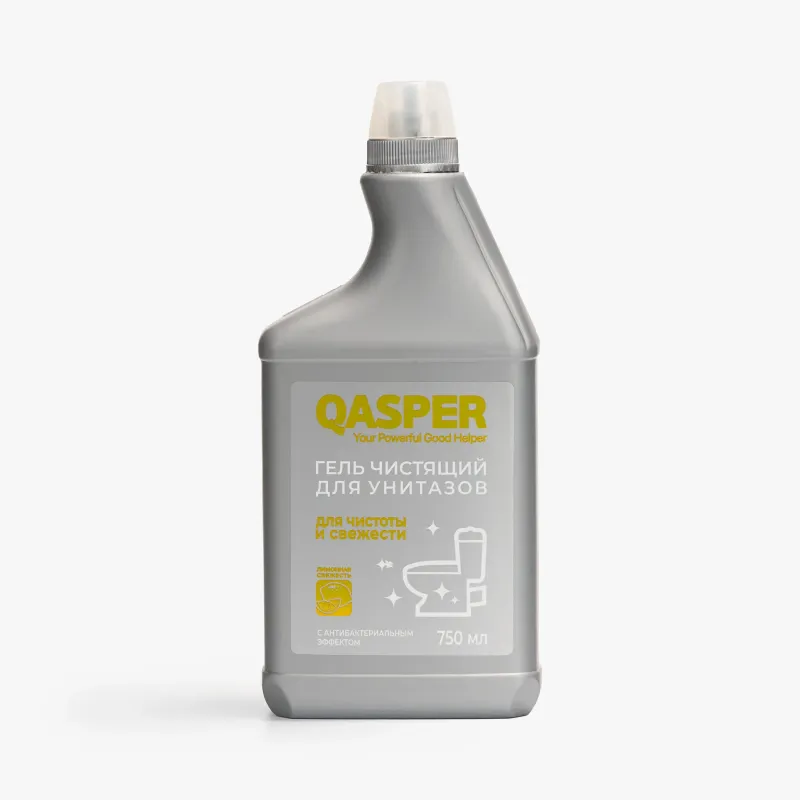 Гель Qasper чистящий для унитазов лимонная свежесть, 750 л