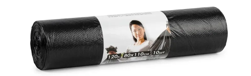 Мешки для мусора Extra solid особо прочные 120 л, 80х110 см, 10 шт 