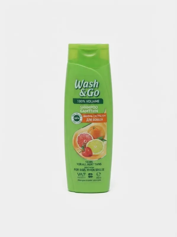Шампунь для волос Wash & Go с экстрактом фруктов для всех типов волос, 180 мл