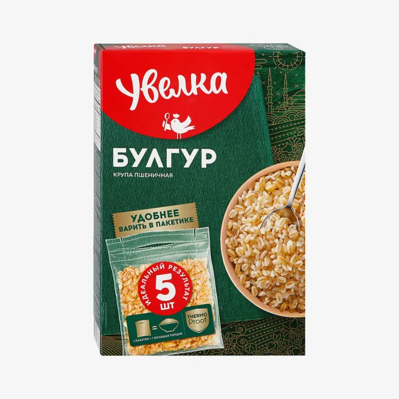 Булгур Увелка в варочных пакетиках 5 шт по 80 г