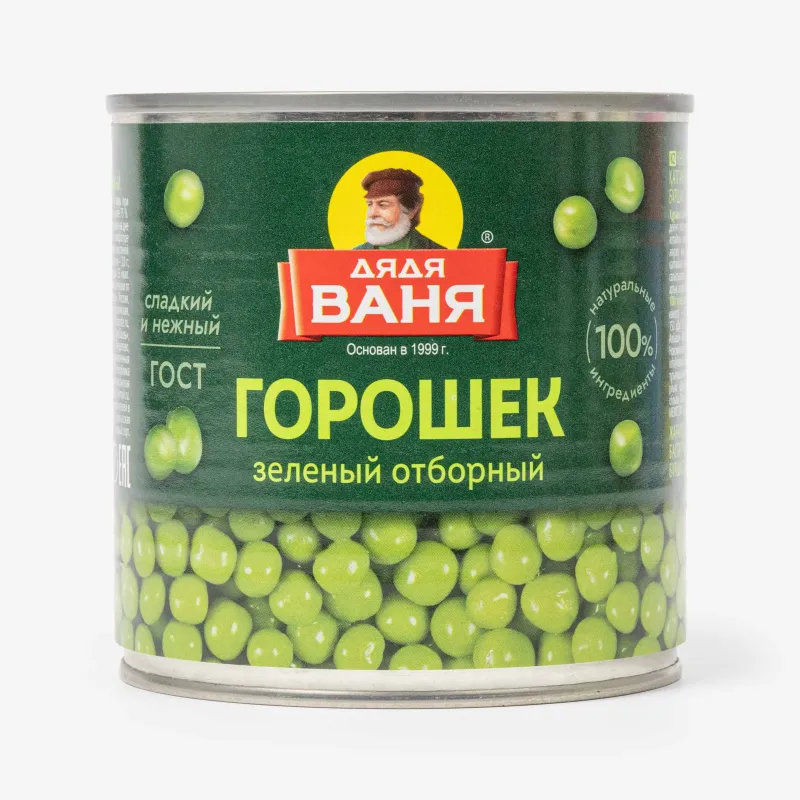 Горошек Дядя Ваня зеленый, 400 г