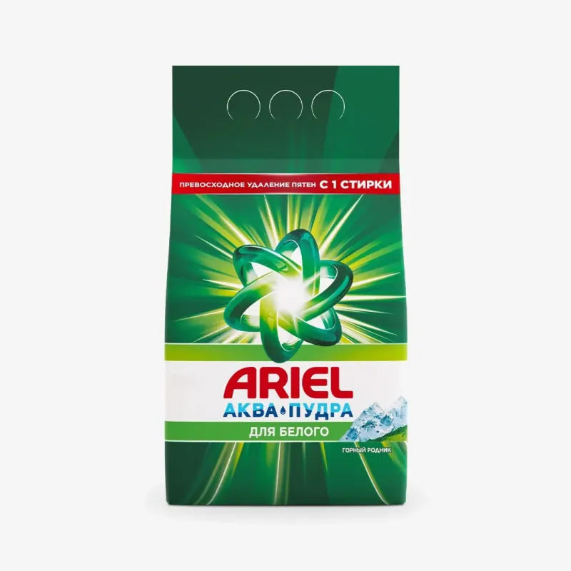Порошок Ariel для стирки горный родник автомат, 9 кг
