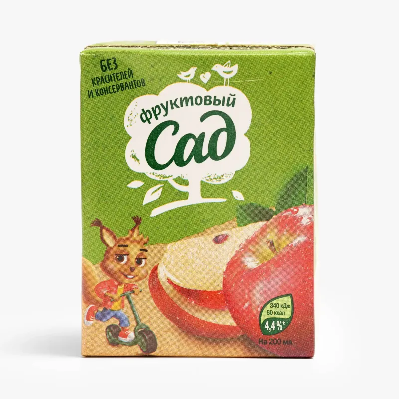 Нектар Фруктовый сад яблочный осветлённый, 0.2 л