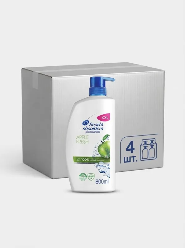 Шампунь Head & Shoulders «Яблочная Свежесть», 800 мл (Коробка, 4 штуки)