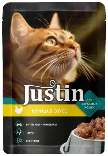 Justin кусочки в соусе курица 75 г