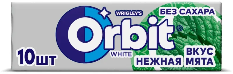 Жевательная резинка Orbit White нежная мята 10 шт