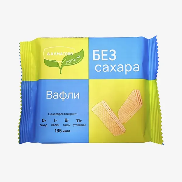 Вафли Далматово со вкусом топленого молока, без сахара 150 г