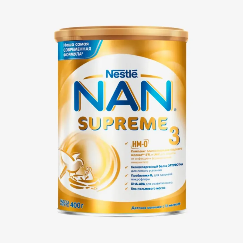 Детское молочко NAN 3 SUPREME с олигосахаридами для защиты от инфекций с 12 мес&nbsp;400 г