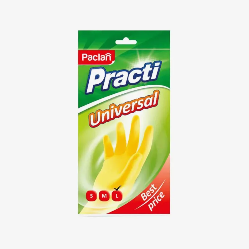 Перчатки Paclan Universal желтые L 1 пара