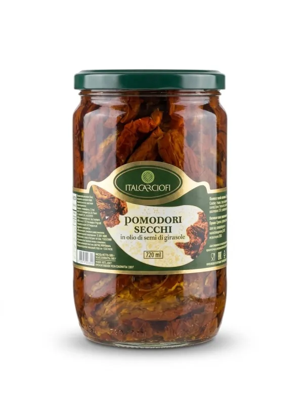 Томаты сушеные (вяленые) в подсолнечном масле Italcarciofi «Pomodori Secchi in olio di semi di girasole», 720 мл
