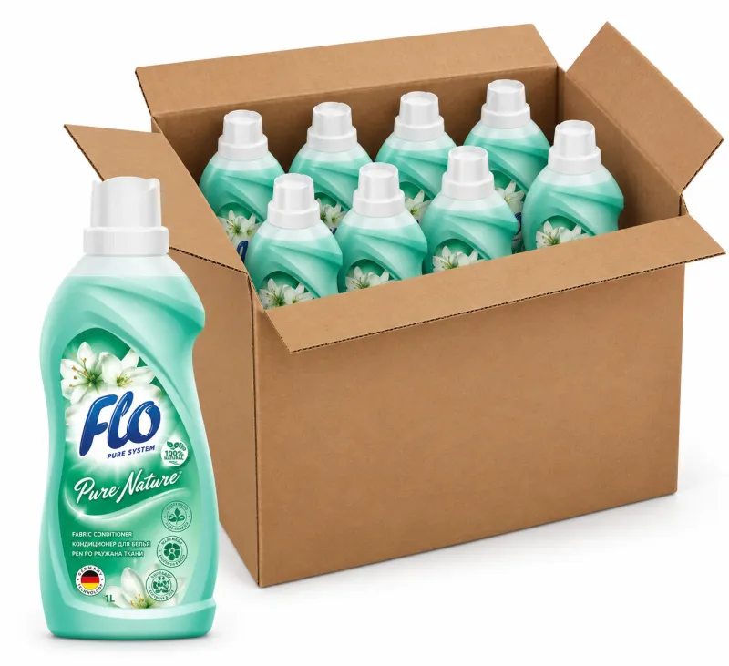 FLO ОПОЛАСКИВАТЕЛЬ 1Л PURE NATURE, в упаковке 8 шт