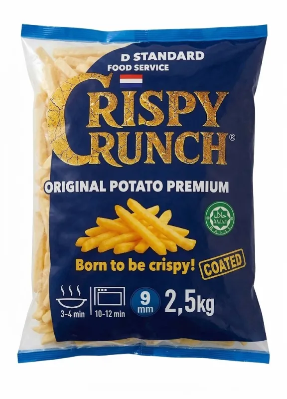 Картофель фри Crispy Crunch Premium 9 мм, замороженный, 2.5 кг 