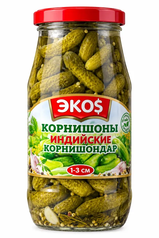 Корнишоны маринованные «ЭКО$» индийские 550гр