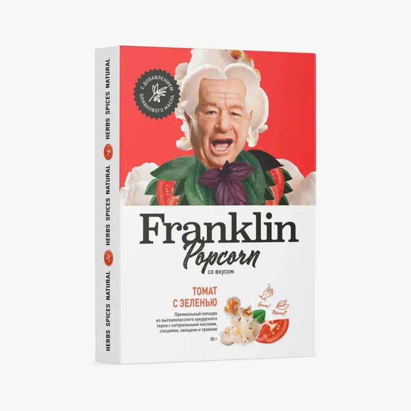Попкорн Franklin томат с зеленью 80 г