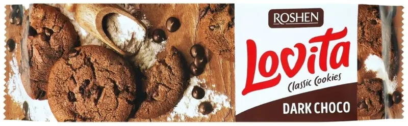 Печенье ROSHEN LoVita с какао и кусочками глазури 150 г