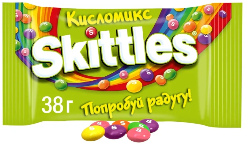 Конфеты жевательные Skittles Кисломикс 38 г