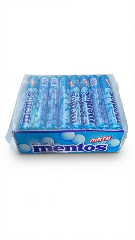 Драже жевательные «Ментос» со вкусом мяты, блок 24 штуки, 900 г