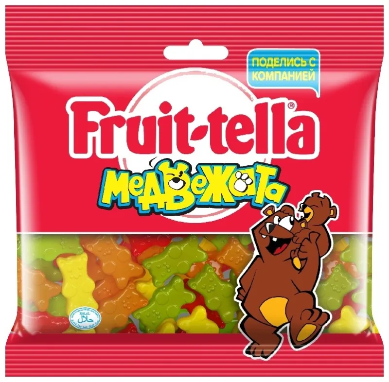 Мармелад Fruit-tella Медвежата с фруктовым соком жевательный 150 г