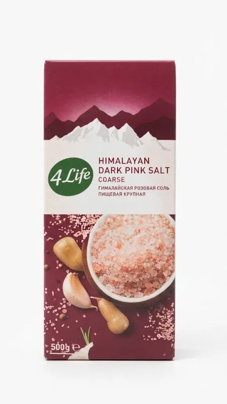 ГИМАЛАЙСКАЯ РОЗОВАЯ ПИЩЕВАЯ СОЛЬ КРУПНАЯ «4LIFE» (500 Г)