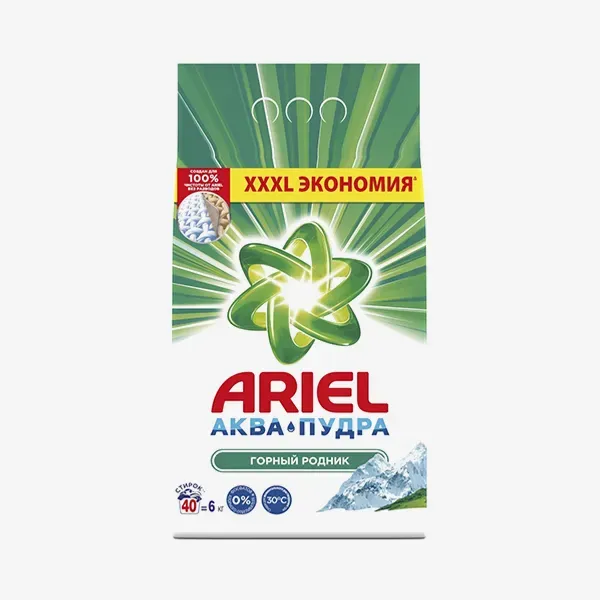 Порошок Ariel Горный родник для стирки автомат 6 кг