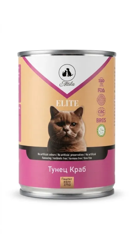 Attila ELITE — Паштет-желе «Тунец и Краб» (375 г)