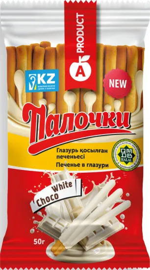 Печенье A-Product палочки в белой глазури 50 г