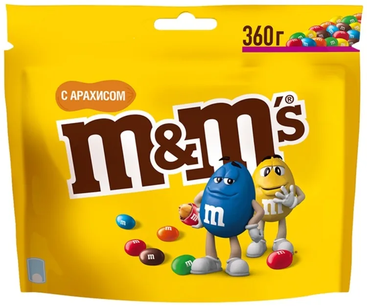 Конфеты драже M&MS с арахисом 360 г