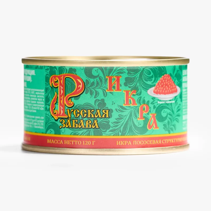 Икра Русская забава лососевая структурированная, 120 г