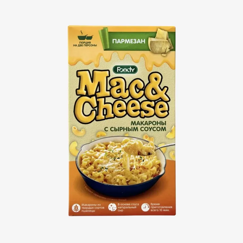 Макаронные изделия Mac&Cheese с сырным соусом пармезан, 143 г