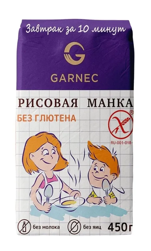 Рисовая манка Гарнец, 450 г
