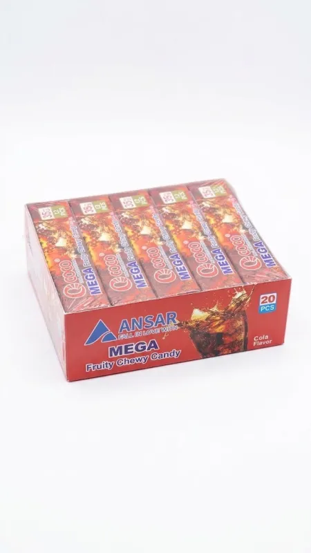 Жевательные конфеты ADC Mega Fruity со вкусом колы, 700 г (20 шт х 35 г)