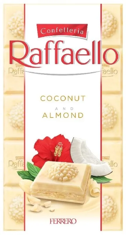 Ferrero Raffaello Coconut Almond Cream шоколадная плитка белый 90 г