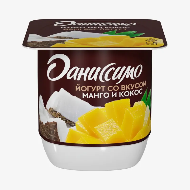 Йогурт Даниссимо манго и кокос, 100 г