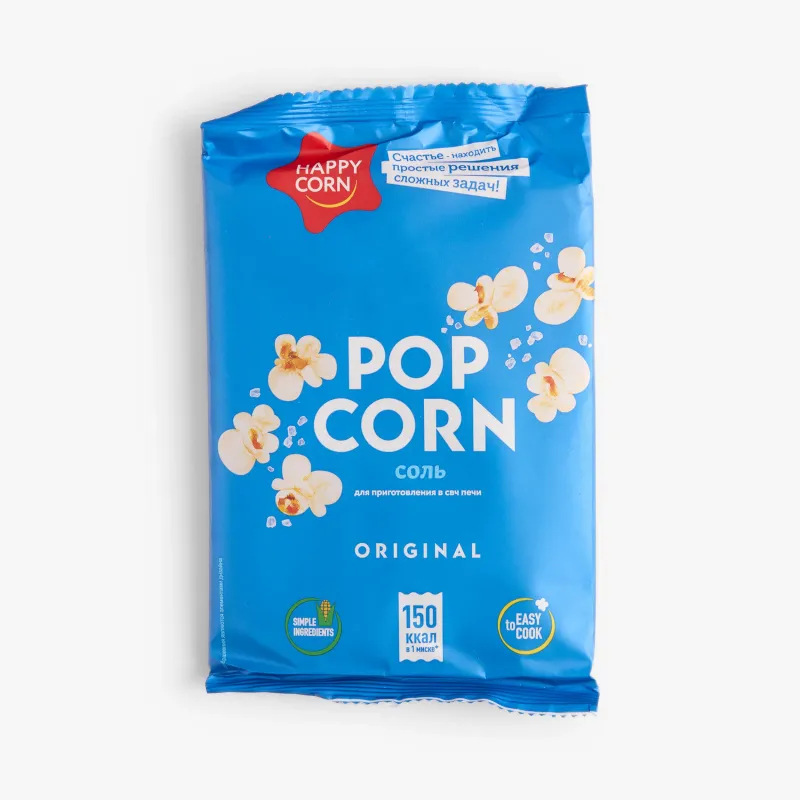 Зерно кукурузы Happy Corn для СВЧ солёный, 100 г