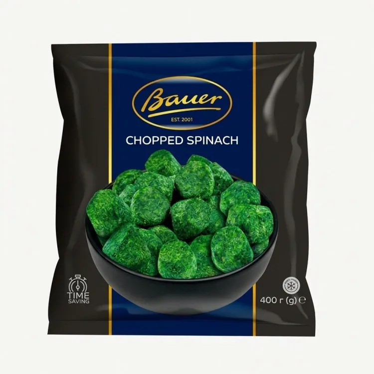 Шпинат измельченный замороженный Bauer, 400 г