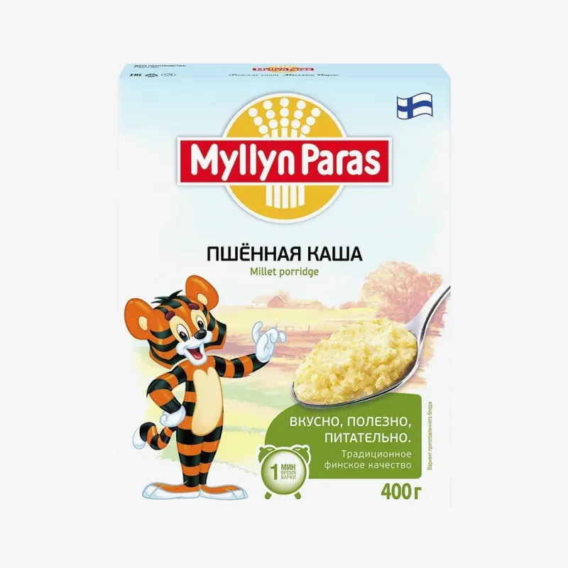 Каша Myllyn Paras Тигренок пшённая быстрого приготовления, 400 г