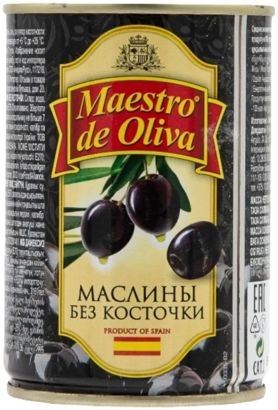 Maestro de Oliva маслины без косточки 280 мл