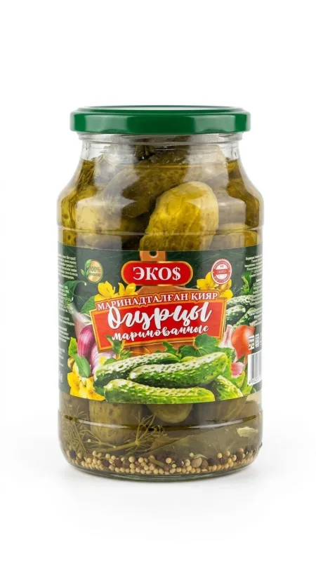 Огурцы маринованные "ЭКО$" 1л