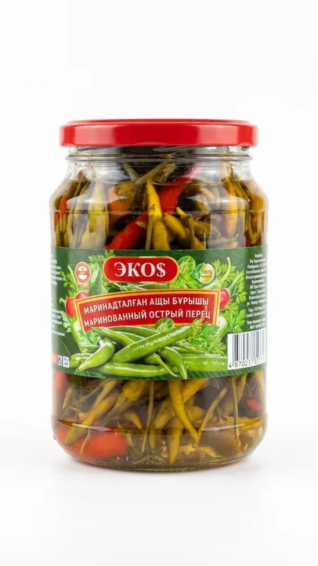 Маринованный острый перец "ЭКО$" 670гр