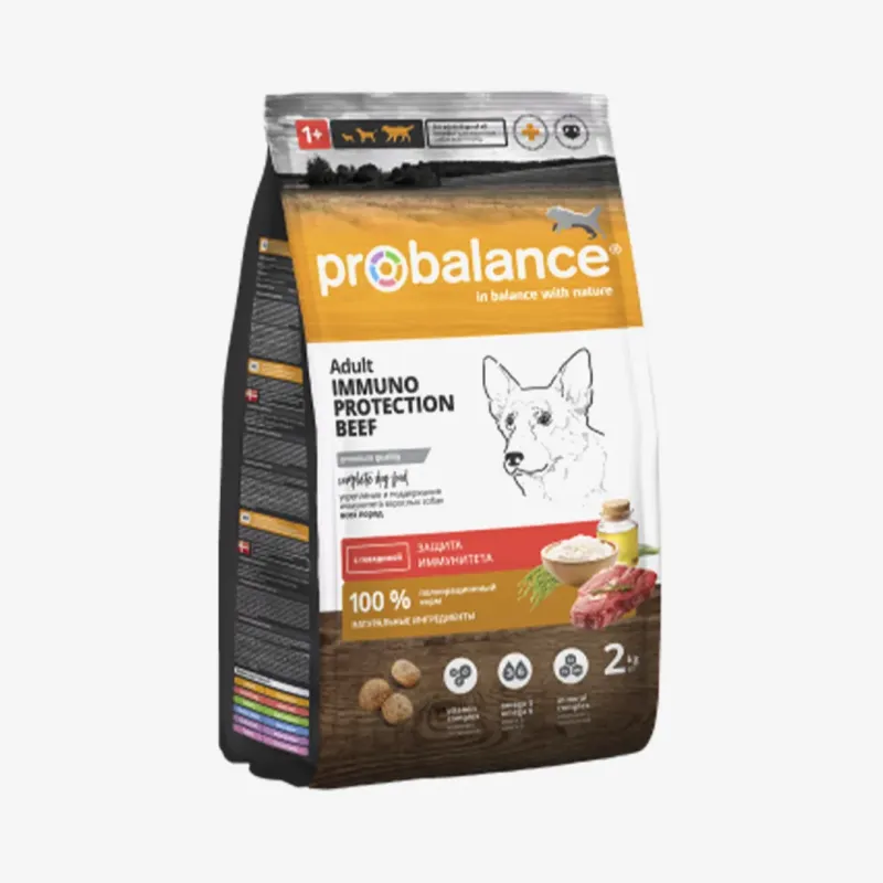 Корм Probalance Immuno Adult сухой для взрослых собак с говядиной, 2 кг
