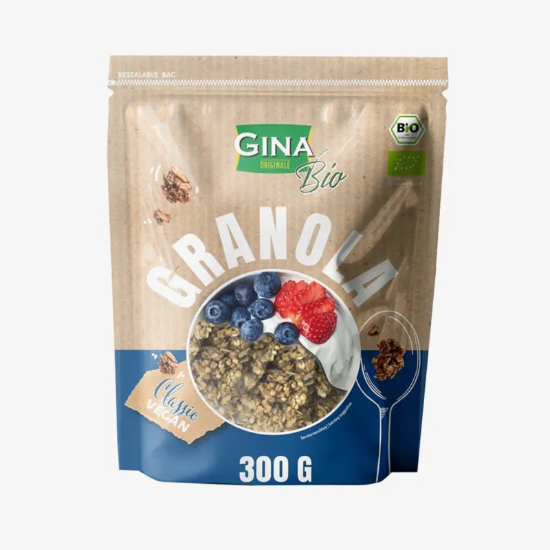 Мюсли Gina запеченные, хрустящие с овсяными хлопьями, 300 г