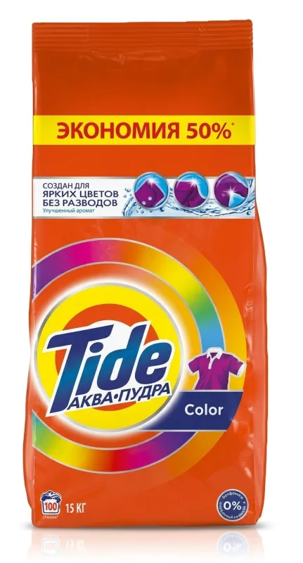 Стиральный порошок Tide Аква-пудра Color 15кг