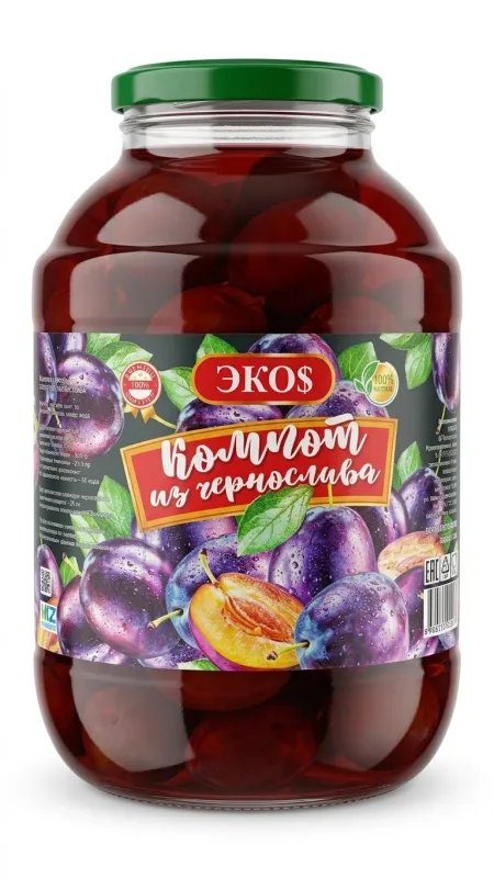 Компот из чернослива Экос (ЭКОS) 2л