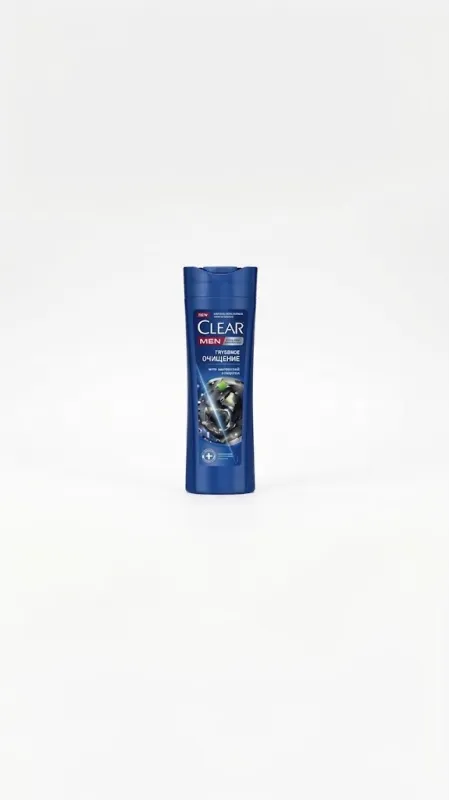 Шампунь против перхоти для мужчин CLEAR Men «Глубокое очищение» с активированным углем и мятой (180 мл).