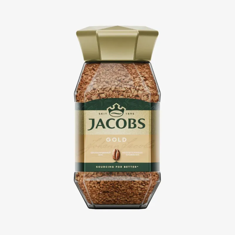 Кофе Jacobs gold растворимый сублимированный с/б, 95 г