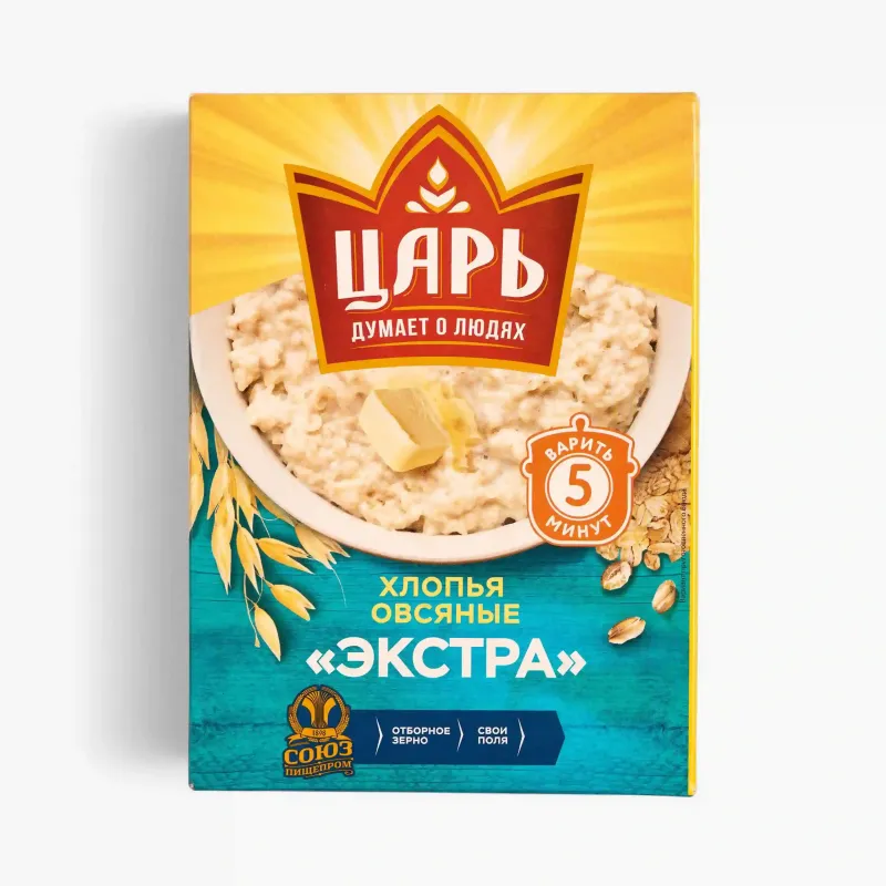 Хлопья Царь овсяные экстра 400 г 4,8 (5 оценок)