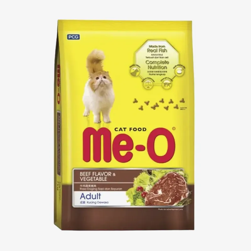 Сухой корм Me-O для кошек говядина с овощами, 7 кг
