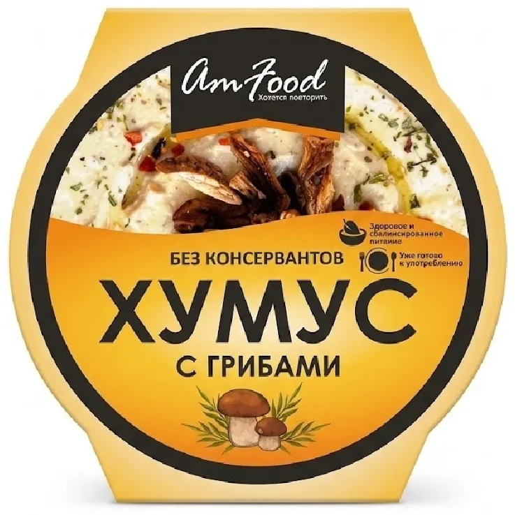 Полезные продукты Хумус с грибами 200 г